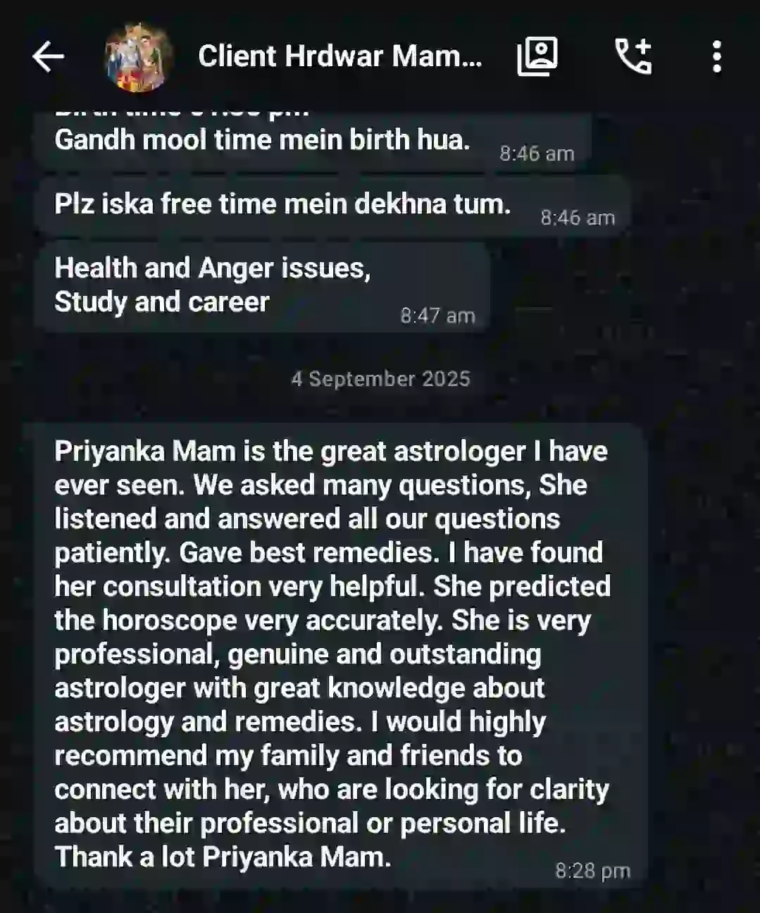 WhatsApp Testimonial 11